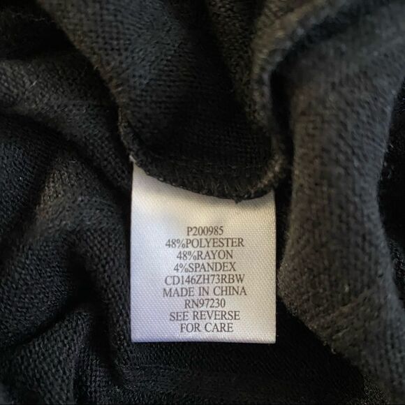 NWT Almost Famous Plus Size Comfy Ribbed & Ruched Dress or Tunic, Black, Size 2X - Picture 9 of 11